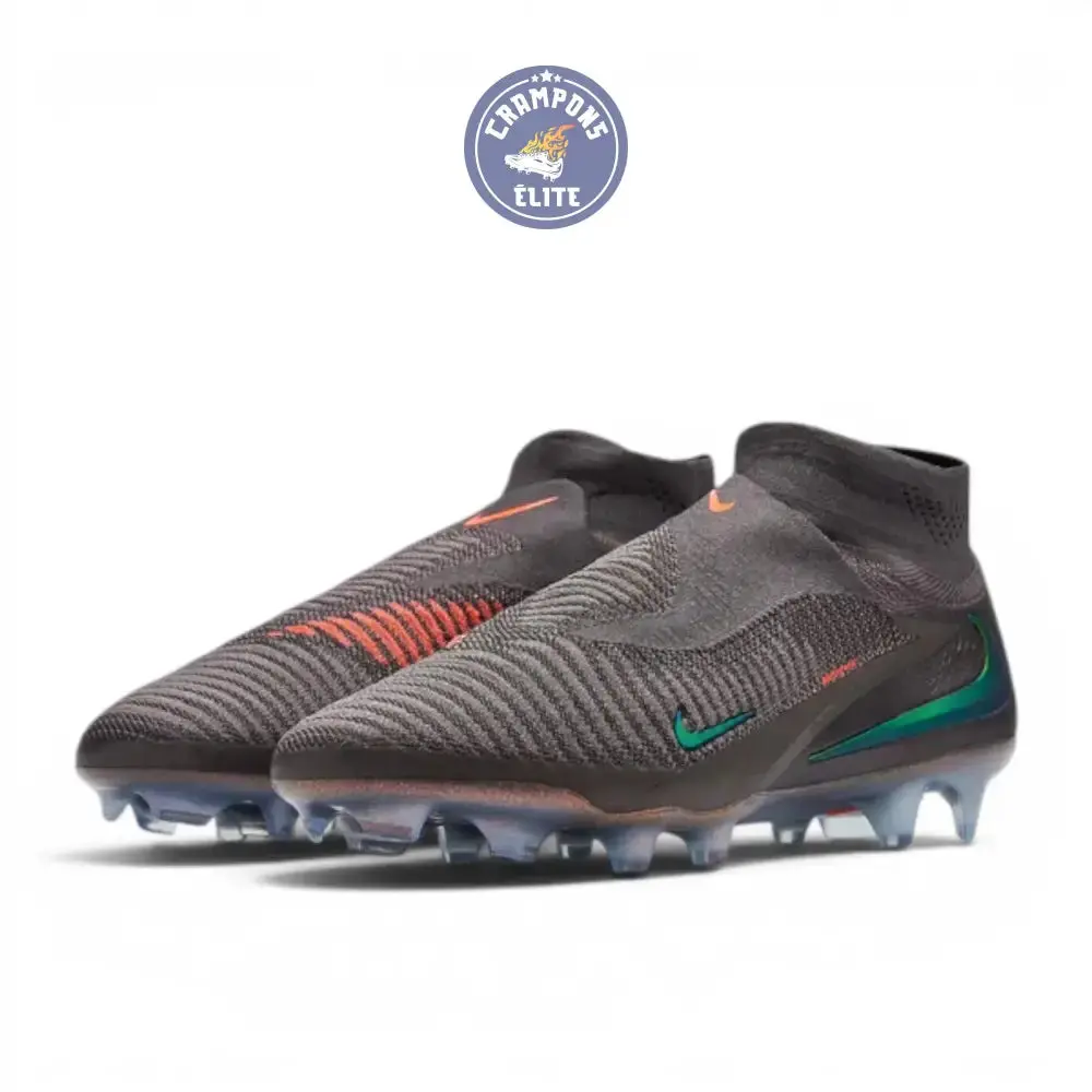 Nike Phantom 6 High Elite FG Heat-Up - Cendre Moy/Or Ambré/Noir - Image 4