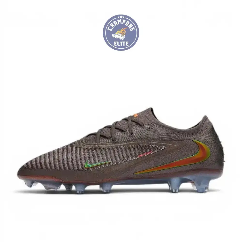 Nike Phantom 6 Low Elite FG Heat-Up Cendre Moy/Or Ambré/Noir - Image 2