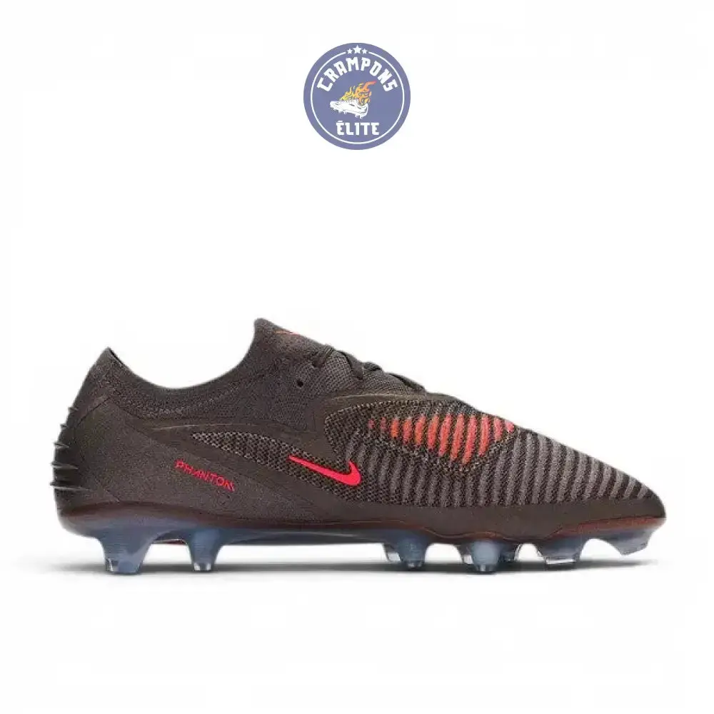 Nike Phantom 6 Low Elite FG Heat-Up Cendre Moy/Or Ambré/Noir - Image 3