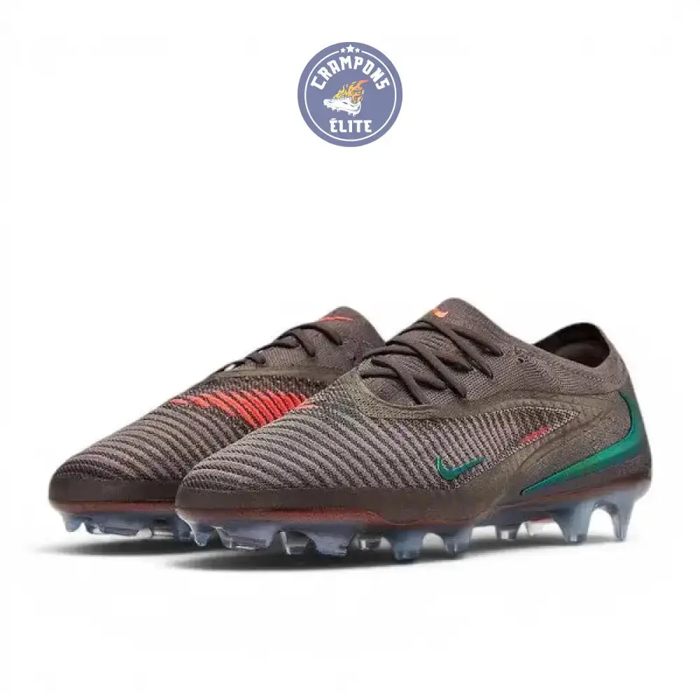 Nike Phantom 6 Low Elite FG Heat-Up Cendre Moy/Or Ambré/Noir - Image 4