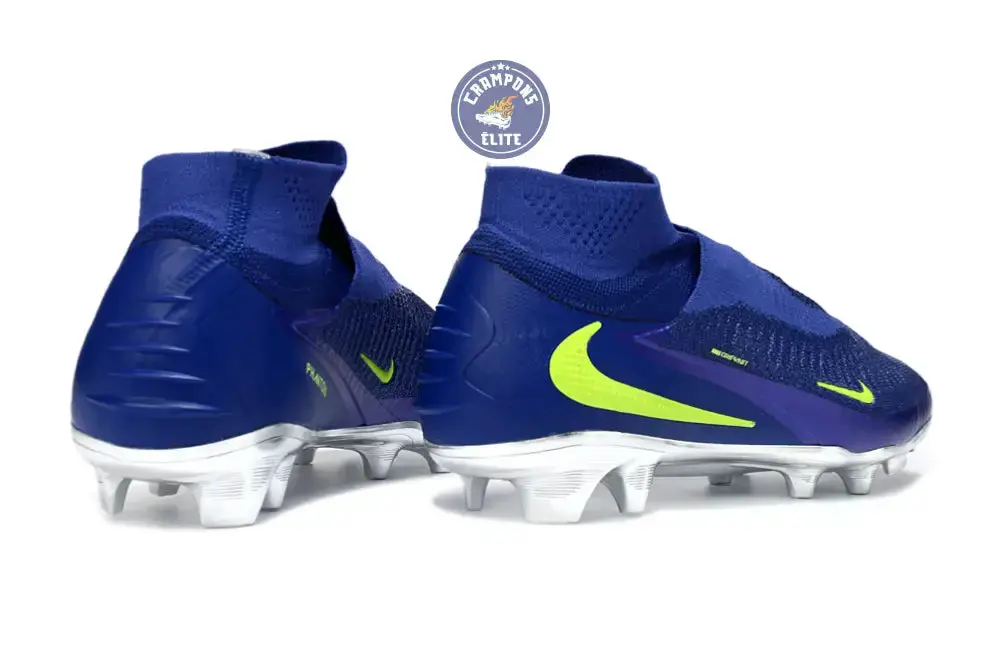 Phantom 6 Superfly Laceless High Cut FG - Bleu/Argenté/Jaune Fluo - Image 6