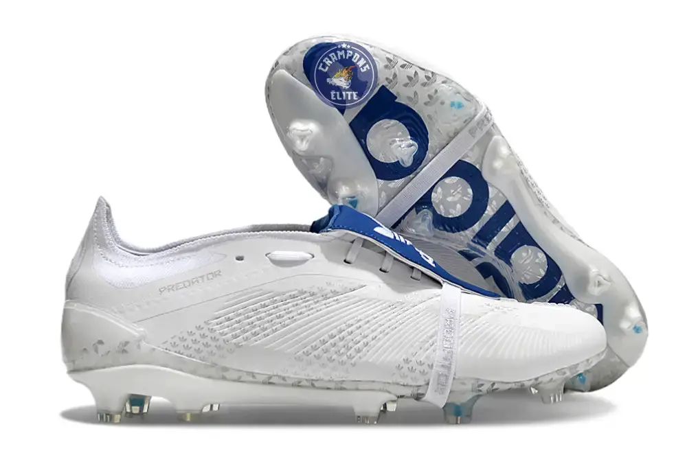 Predator 24 Elite Fold-over Tongue FG David Beckham - Blanc/Bleu/Bleu ÉDITION LIMITÉE