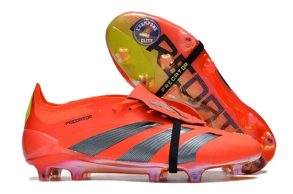 Predator 24 Elite Fold-over Tongue FG Predstrike - Rouge/Noir/Jaune ÉDITION LIMITÉE