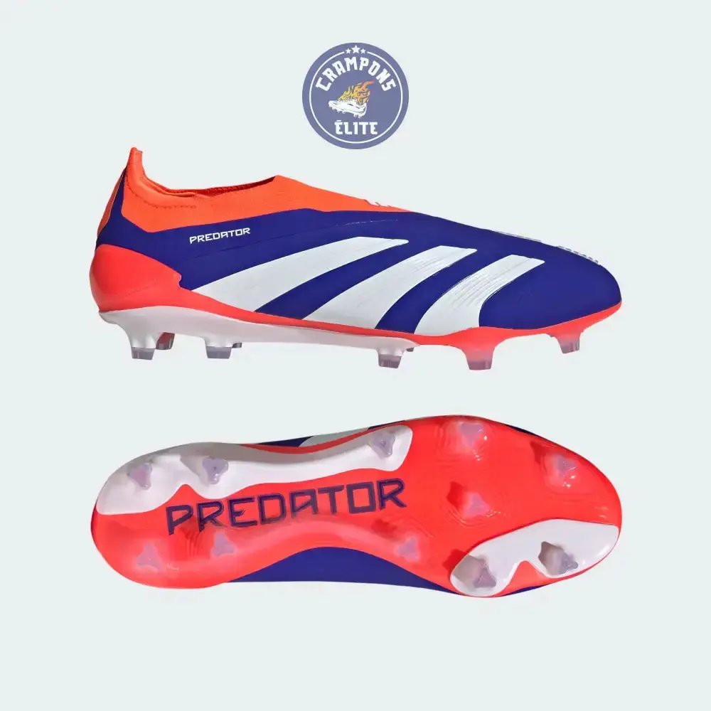 Predator 24 Elite Laceless FG Predstrike  - Advancement - Bleu/Blanc/Rouge