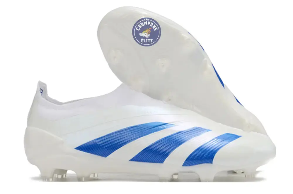 Predator 24 Elite Laceless FG Predstrike  - Blanc/Bleu