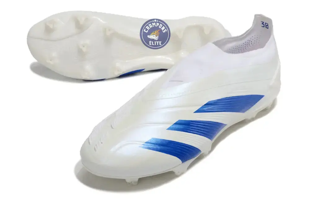 Predator 24 Elite Laceless FG Predstrike  - Blanc/Bleu - Image 2