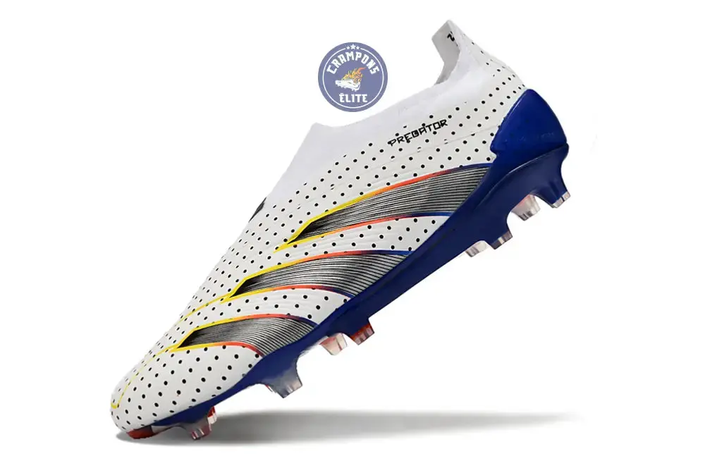 Predator 24 Elite Laceless FG Predstrike  - Blanc/Bleu Multicouleur - Image 3