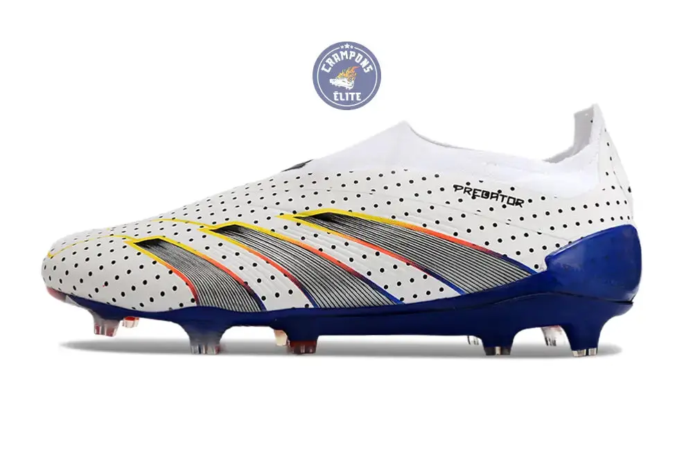 Predator 24 Elite Laceless FG Predstrike  - Blanc/Bleu Multicouleur - Image 4