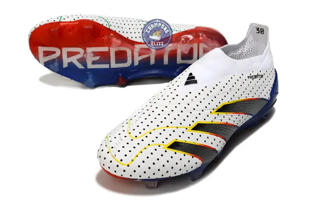 Predator 24 Elite Laceless FG Predstrike  - Blanc/Bleu Multicouleur - Image 6