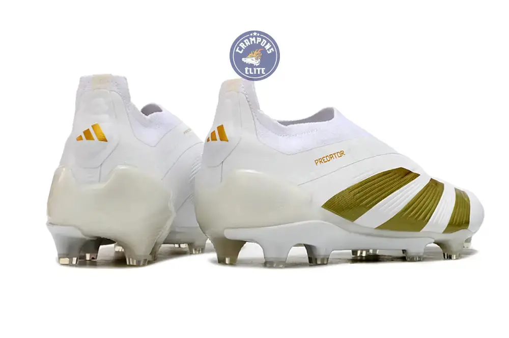 Predator 24 Elite Laceless FG Predstrike - Blanc/Or - Image 7