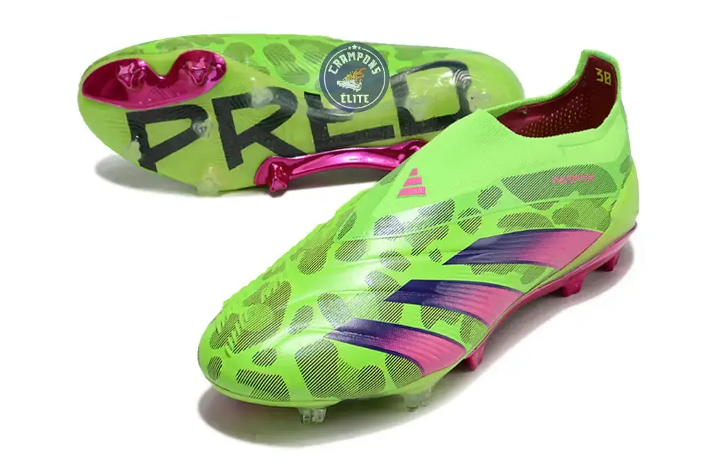 Predator 24 Elite Laceless FG Predstrike - Generation Pred - Vert/Rose/Lucid Lemon ÉDITION LIMITÉE - Image 2
