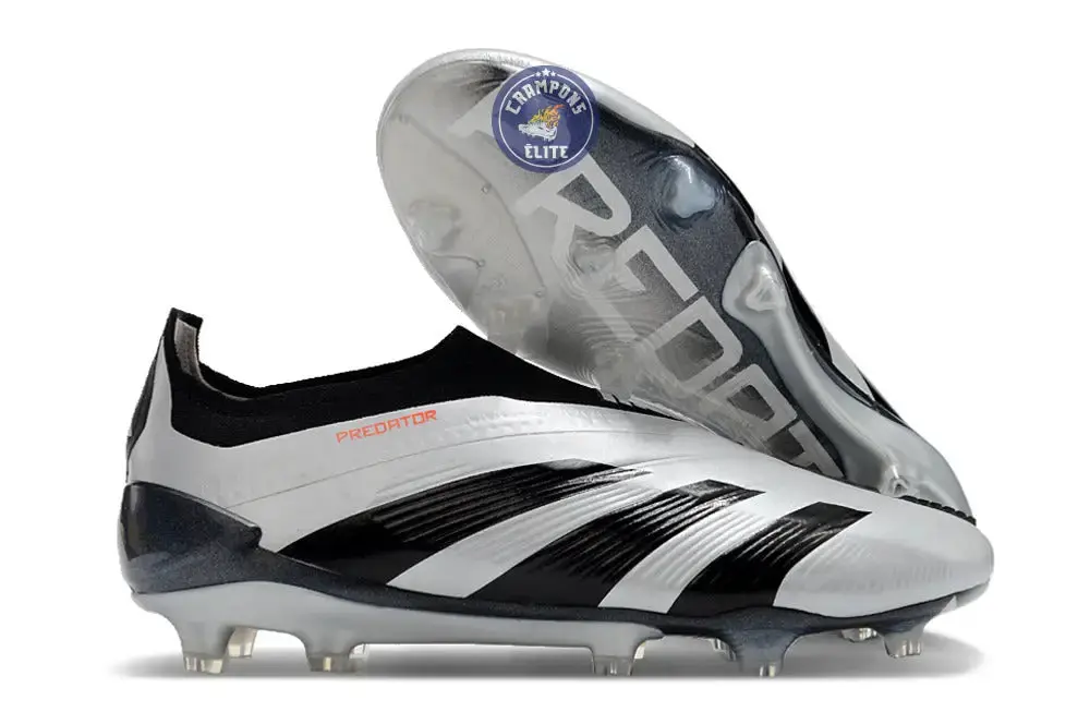 Predator 24 Elite Laceless FG Predstrike - Gris/Noir