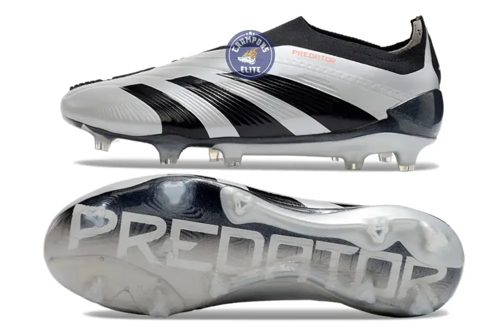 Predator 24 Elite Laceless FG Predstrike - Gris/Noir - Image 3