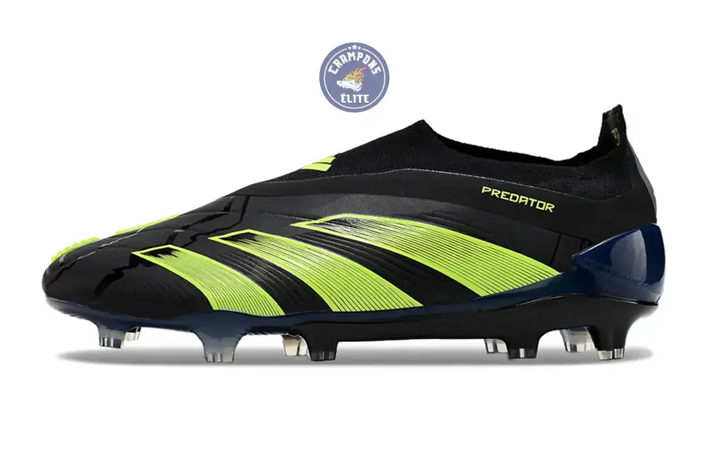 Predator 24 Elite Laceless FG Predstrike - Merky FC Noir/Vert Fluo - Image 4