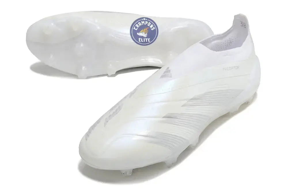 Predator 24 Elite Laceless FG Predstrike - Pearlized - Blanc - Image 2