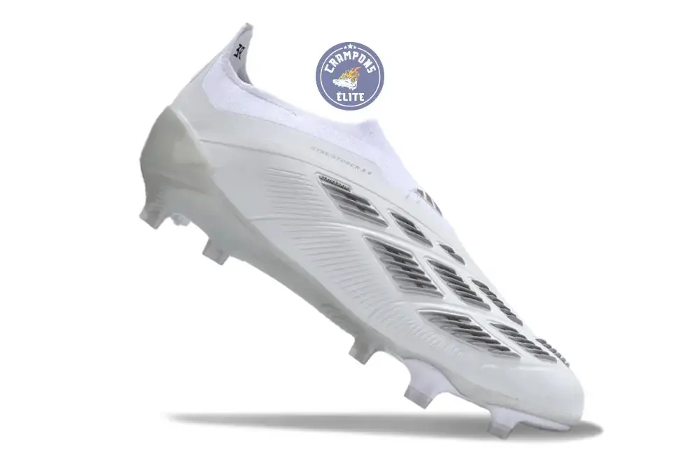 Predator 24 Elite Laceless FG Predstrike - Pearlized - Blanc/Argent - Image 6