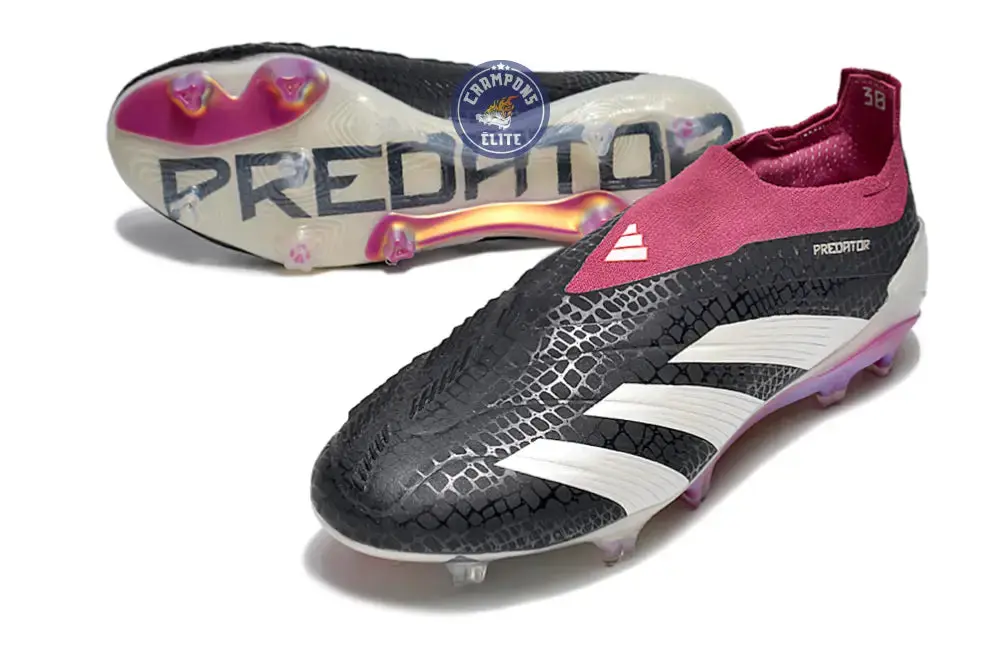 Predator 24 Elite Laceless FG Predstrike - Noir/Blanc/Legacy Burgundy ÉDITION LIMITÉE - Image 3