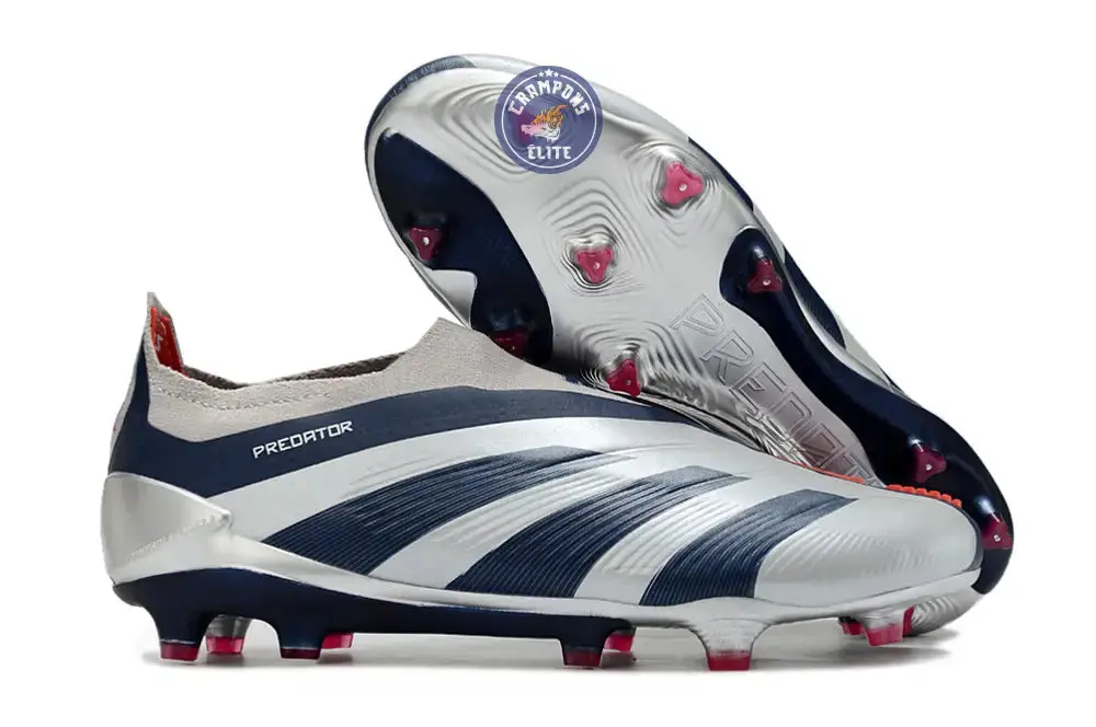 Predator 24 Elite Laceless FG Predstrike  - 'Roteiro Pack' - Gris/Bleu/Rouge