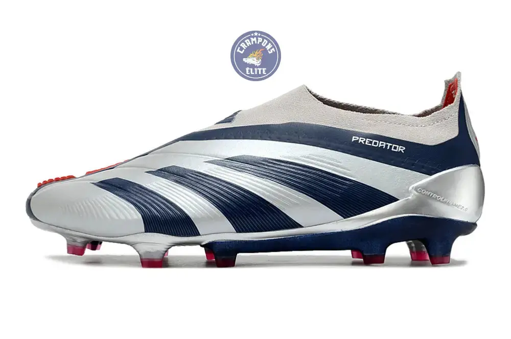 Predator 24 Elite Laceless FG Predstrike  - 'Roteiro Pack' - Gris/Bleu/Rouge - Image 2