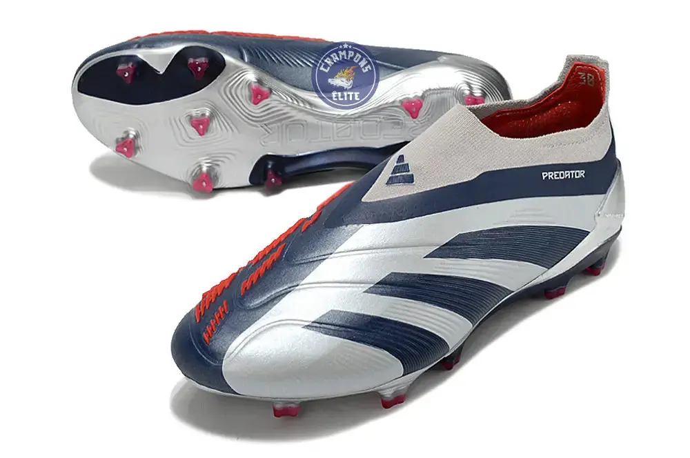 Predator 24 Elite Laceless FG Predstrike  - 'Roteiro Pack' - Gris/Bleu/Rouge - Image 4
