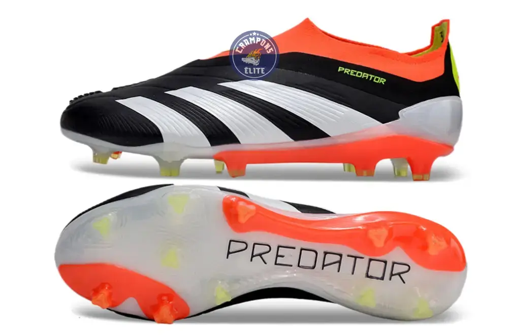 Predator 24 Elite Laceless FG Predstrike - Solar Energy - Noir/Blanc/Rouge - Image 3