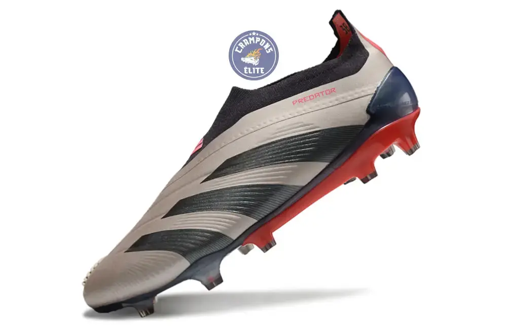 Predator 24 Elite Laceless FG Predstrike - Vivid Horizon - Argenté/Aurora Black/Gris - Image 3