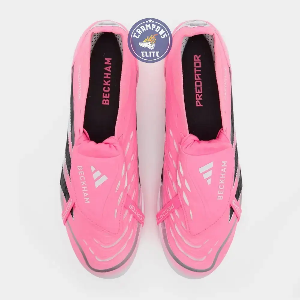 Adidas Predator 25 Elite Fold-over Tongue FG Beckham - Rose/Bleu/Noir/Argent - Image 4