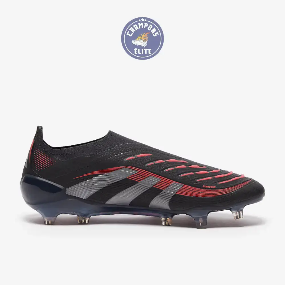 Predator 25 Elite Laceless FG Stealth Victory - Noir/Gris/Lucid Red - Image 4