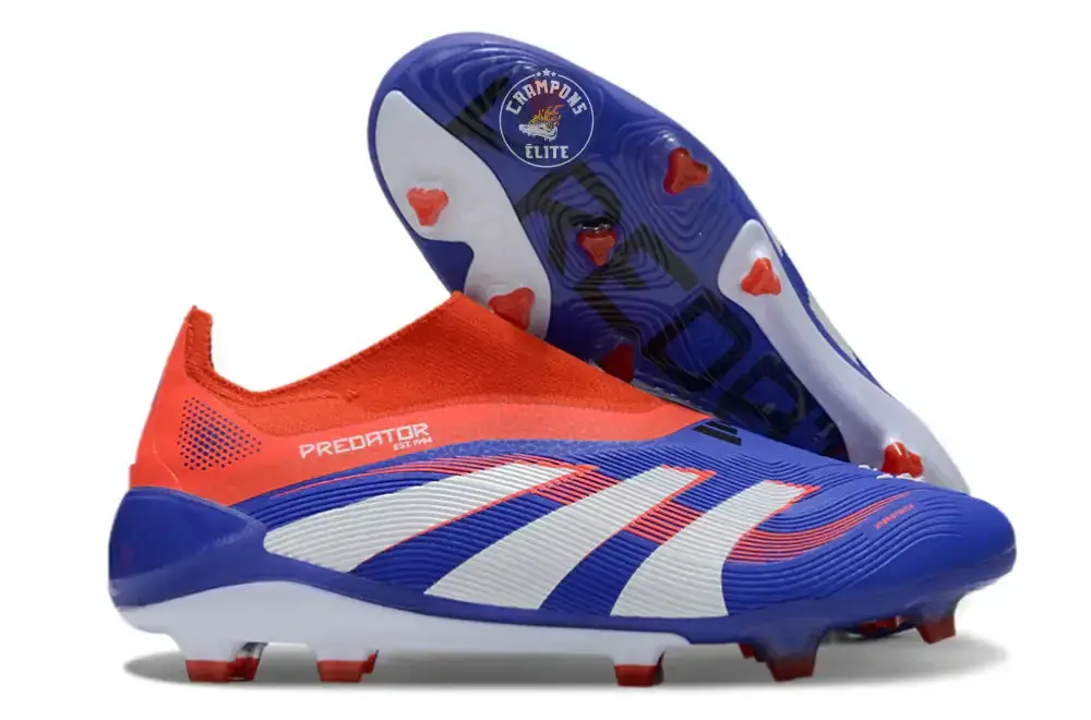 Predator 25 Elite Laceless FG Bleu/Blanc/Rouge