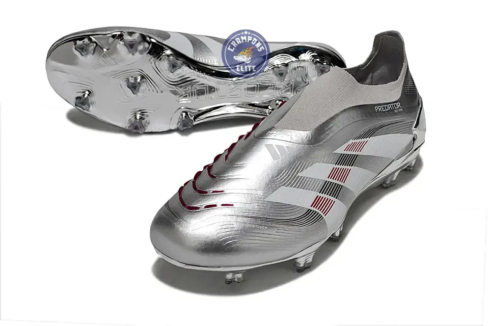 Predator 25 Laceless FG Bellingham - Argent/Bordeaux - Image 2