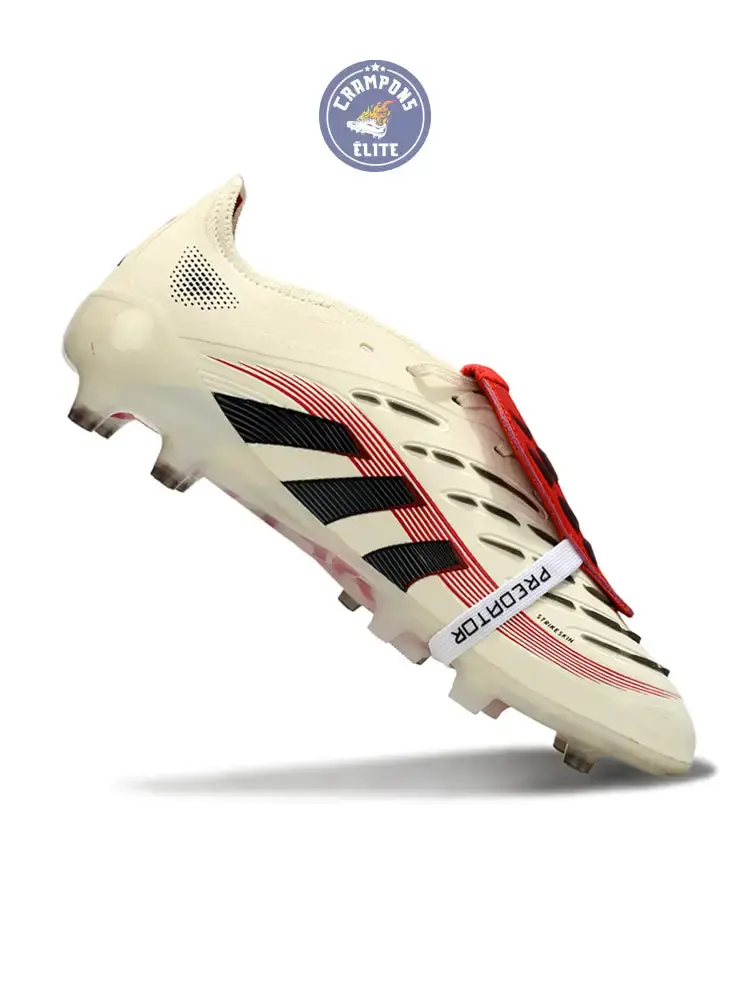Predator Elite Fold-over Tongue AG Champagne - Blanc/Noir/Pure Ruby - Image 3
