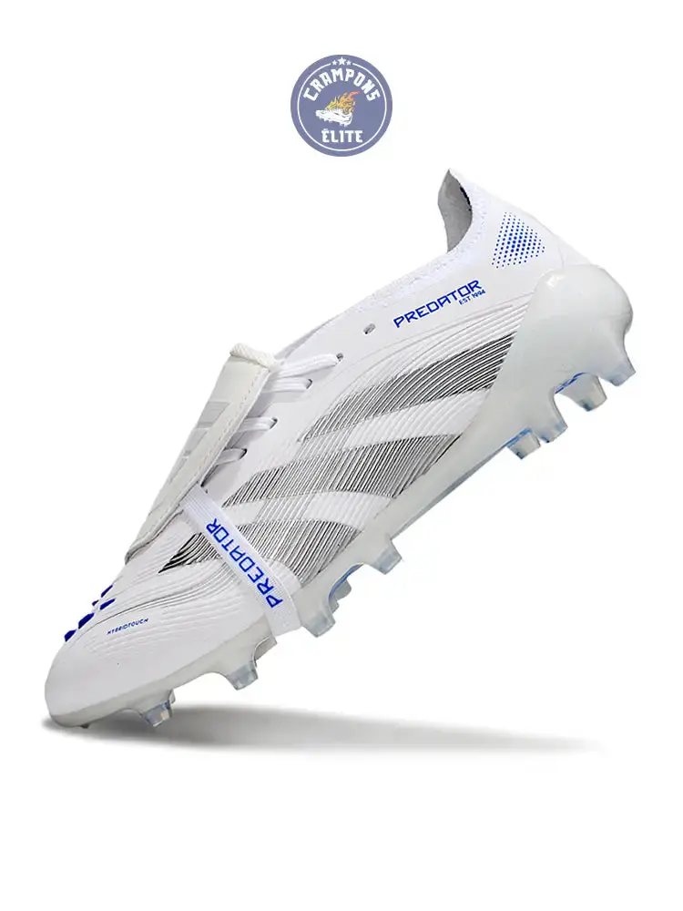 Adidas Predator Elite Fold-over Tongue AG Polar Victory - Blanc/Argenté/Bleu - Image 4