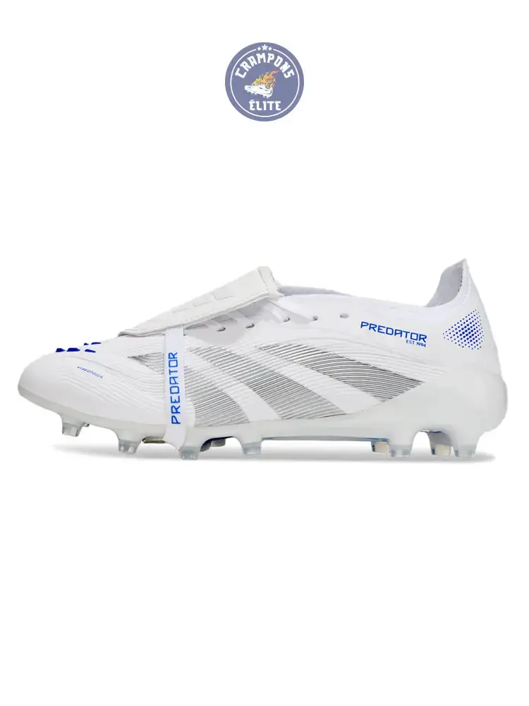 Adidas Predator Elite Fold-over Tongue AG Polar Victory - Blanc/Argenté/Bleu - Image 5