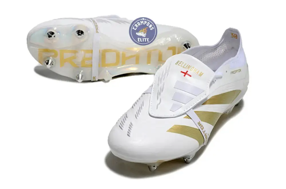 Predator Elite Fold-over Tongue SG Day Spark - Blanc/Doré/Blanc - Image 2