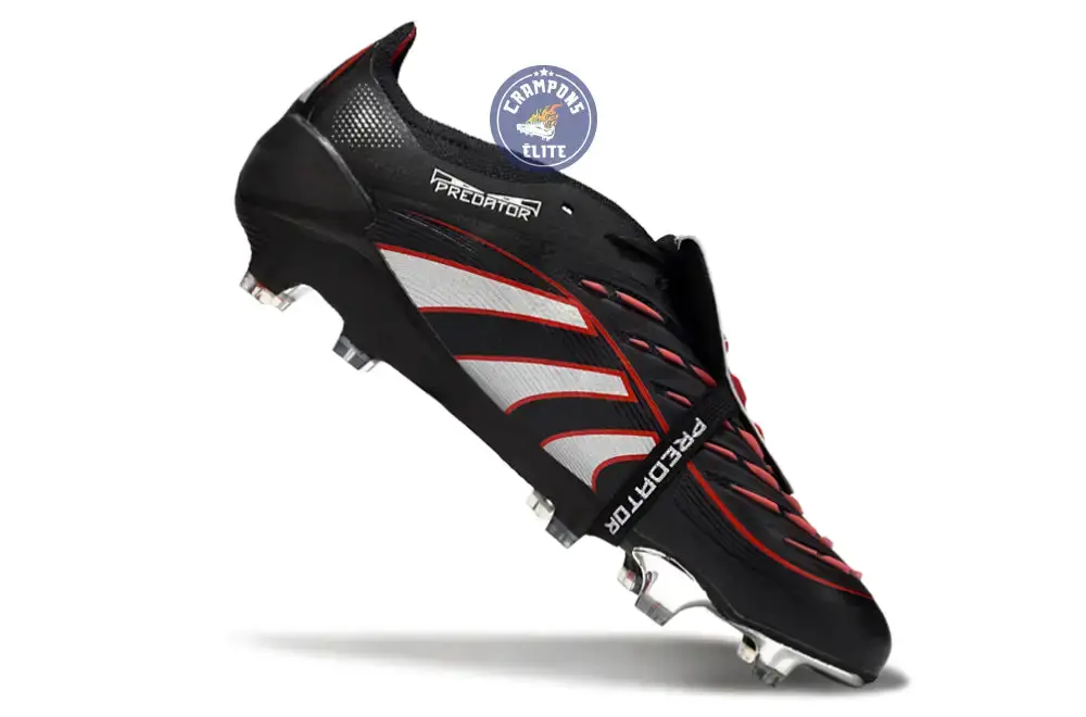 PREDATOR ELITE FOLD-OVER TONGUE FG OBSIDIAN STRIKE - Noir/Argent/Rouge - Image 4