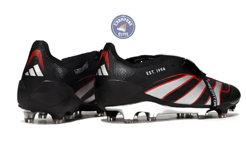 PREDATOR ELITE FOLD-OVER TONGUE FG OBSIDIAN STRIKE - Noir/Argent/Rouge - Image 5