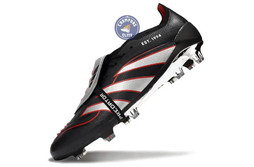 PREDATOR ELITE FOLD-OVER TONGUE FG OBSIDIAN STRIKE - Noir/Argent/Rouge - Image 6