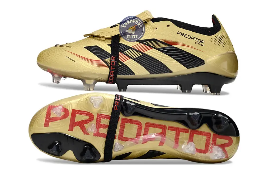 Predator Elite Fold-over Tongue FG - OR/Noir/Rouge - Image 2