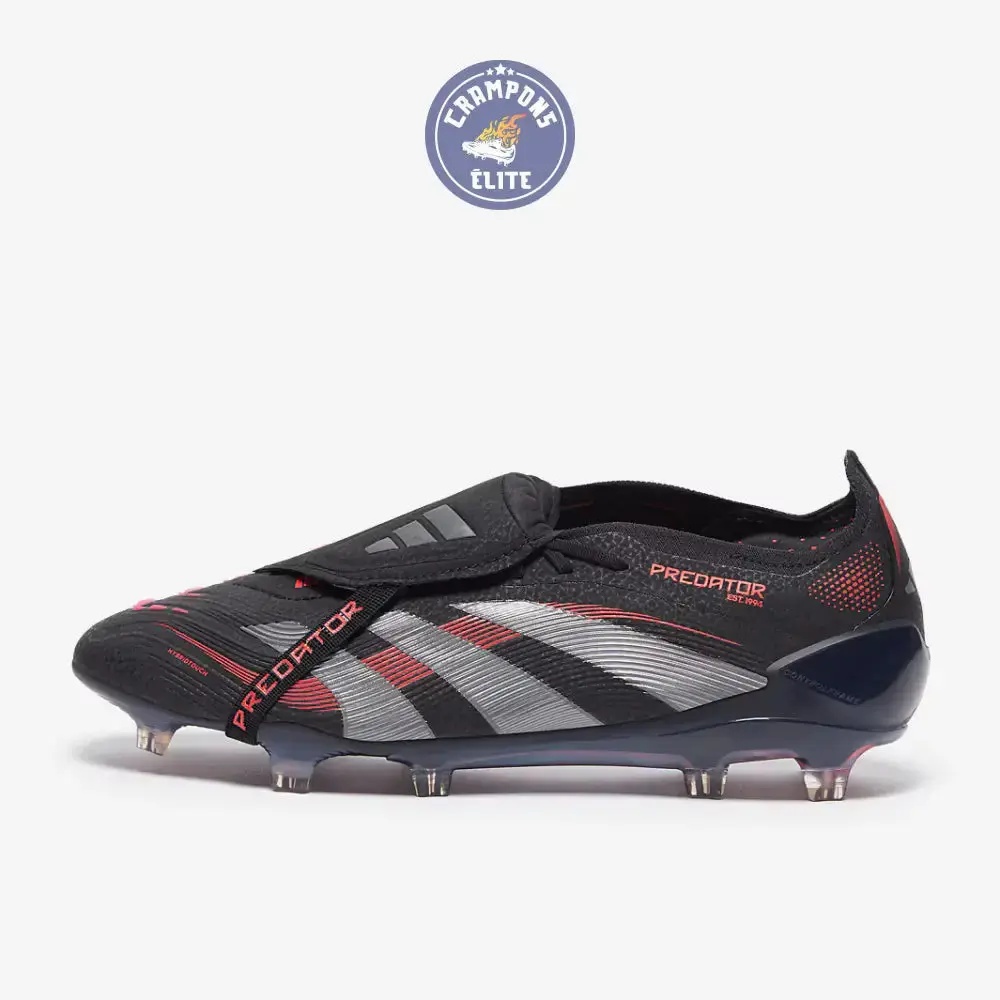 Predator 25 Elite Fold-over Tongue FG Stealth Victory - Noir/Gris/Lucid Red - Image 3