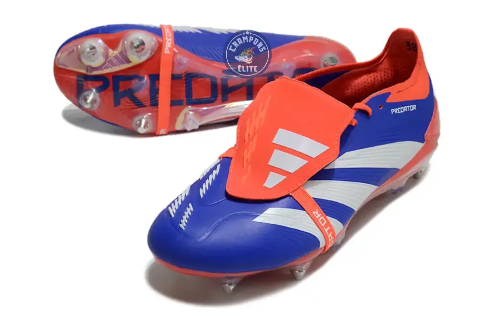 Predator Elite Fold-over Tongue SG Advancement - Bleu/Blanc/Rouge - Image 2