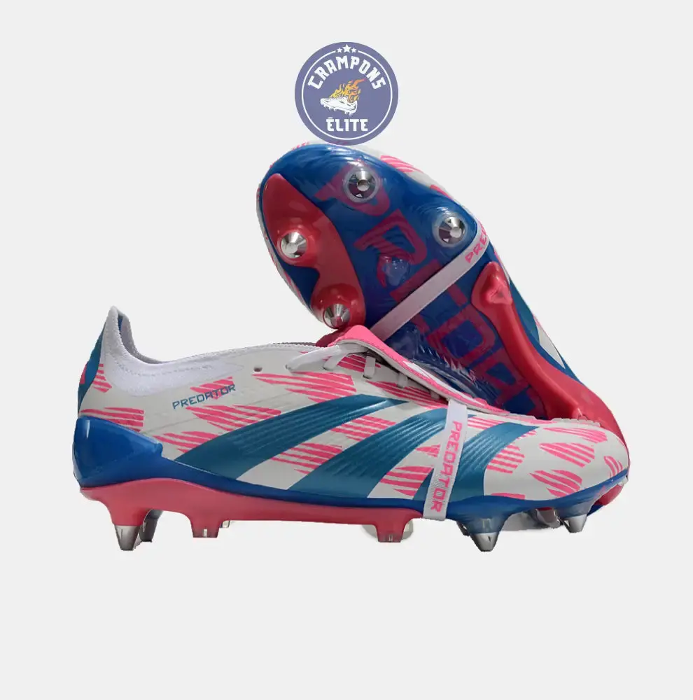 Predator Elite Fold-over Tongue SG Reemergence - Blanc/Bleu/Rose