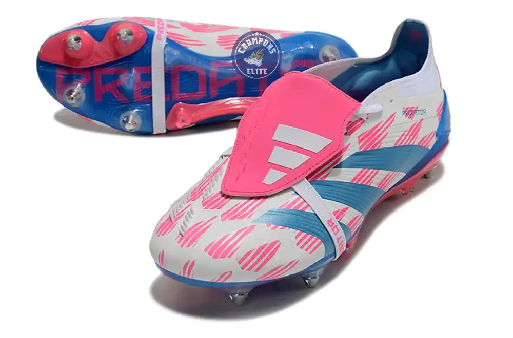Predator Elite Fold-over Tongue SG Reemergence - Blanc/Bleu/Rose - Image 2