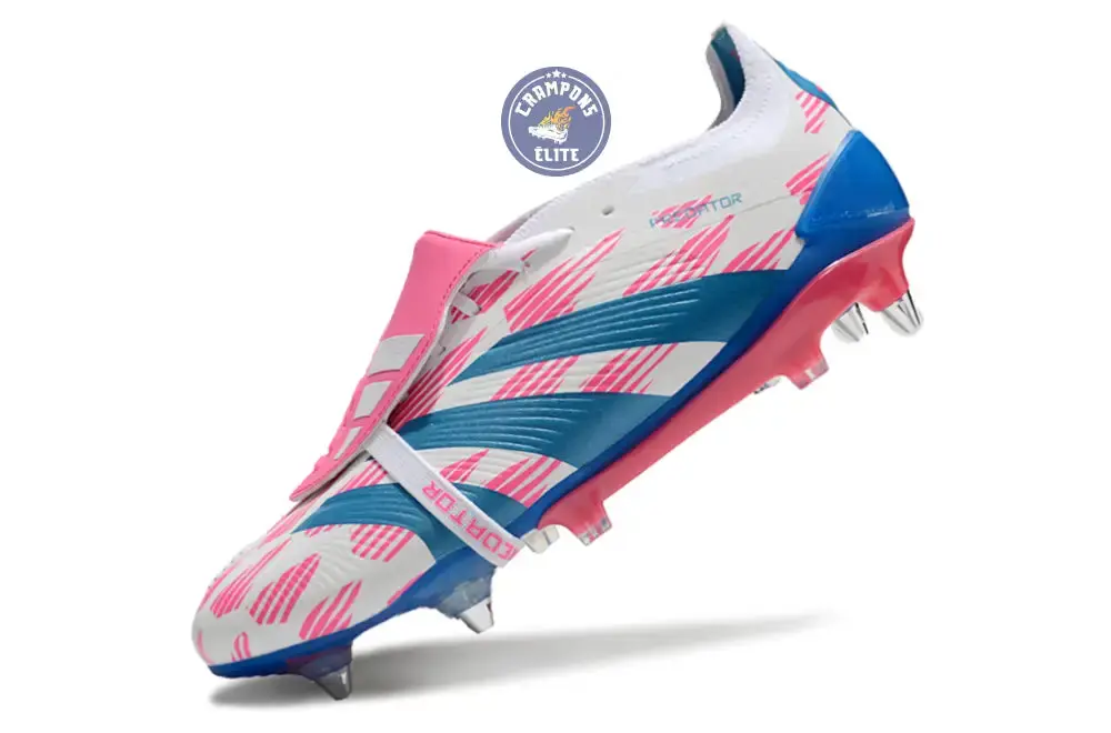 Predator Elite Fold-over Tongue SG Reemergence - Blanc/Bleu/Rose - Image 3