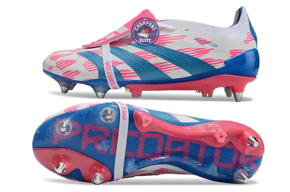 Predator Elite Fold-over Tongue SG Reemergence - Blanc/Bleu/Rose - Image 4