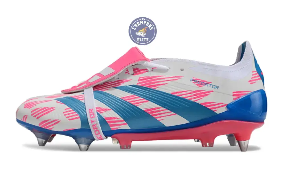 Predator Elite Fold-over Tongue SG Reemergence - Blanc/Bleu/Rose - Image 5
