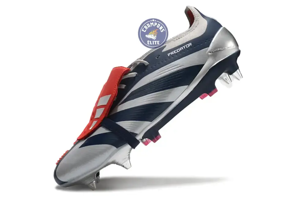 Predator Elite Fold-over Tongue SG Roteiro - Argenté/Bleu marine/Rouge ÉDITION LIMITÉE - Image 4