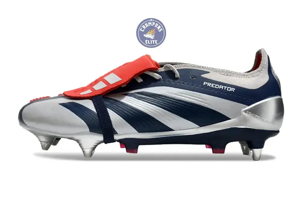 Predator Elite Fold-over Tongue SG Roteiro - Argenté/Bleu marine/Rouge ÉDITION LIMITÉE - Image 5