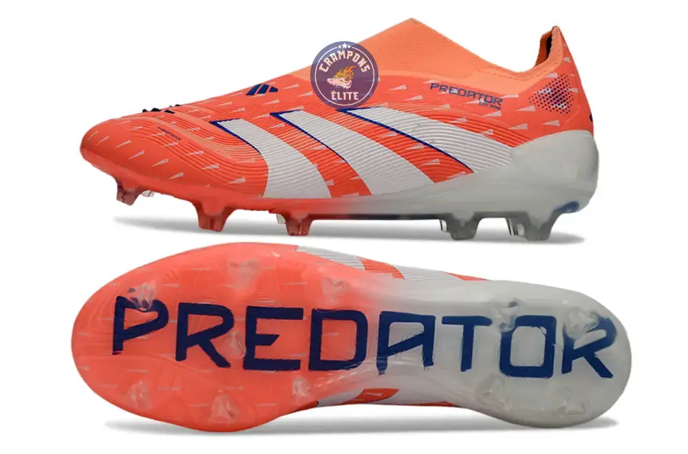 PREDATOR ELITE LACELESS FG CORAL BLAZE - CORAL/BLANC/BEAM ORANGE - Image 2