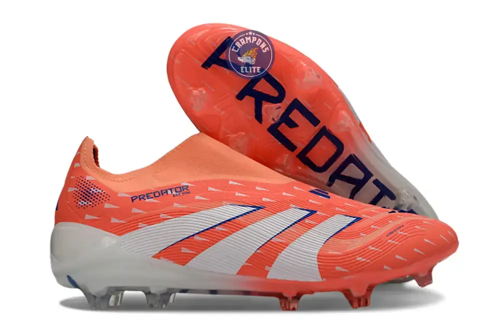PREDATOR ELITE LACELESS FG CORAL BLAZE - CORAL/BLANC/BEAM ORANGE - Image 4