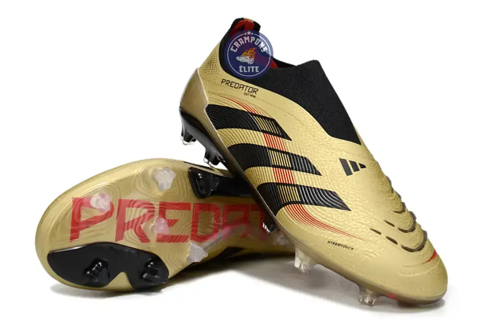 Predator Elite Laceless FG - Or/Noir/Rouge - Image 4